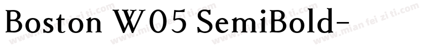 Boston W05 SemiBold字体转换